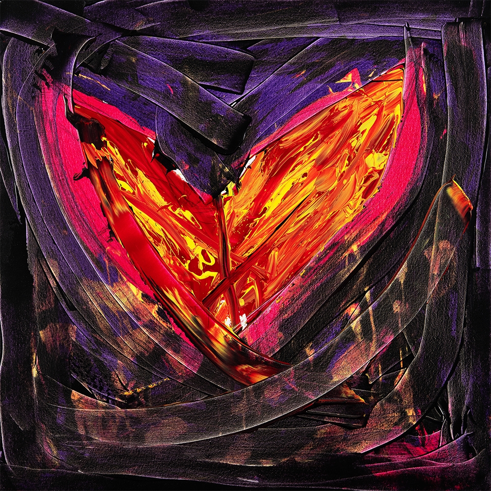 Cover artwork for Snow Patrol and Kylie’s single These Alarms, featuring an original painting by Gary Lightbody.
